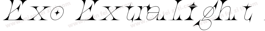 Exo Extralight Itali字体转换
